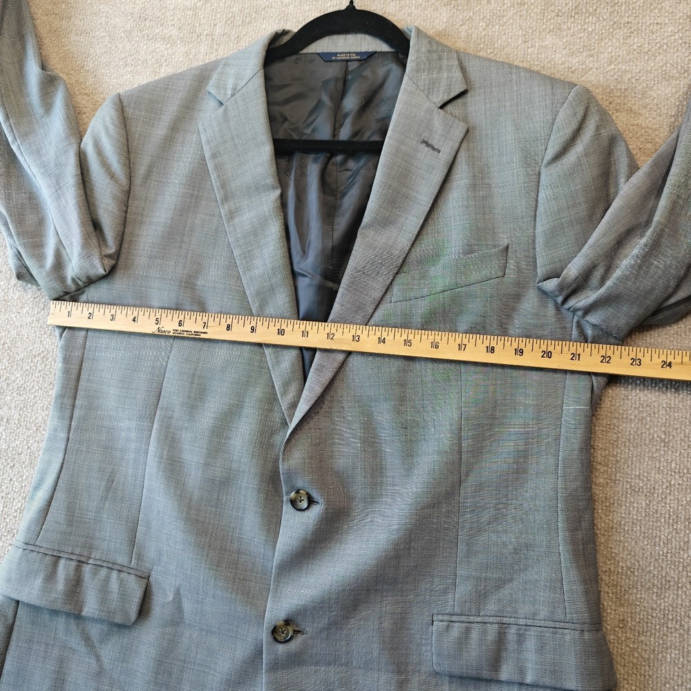 Brooks Brothers 1818 Fitzgerald Men's 44L Taupe Gray Saxxon Suit And Pants 38x32 - Picture 3 of 16